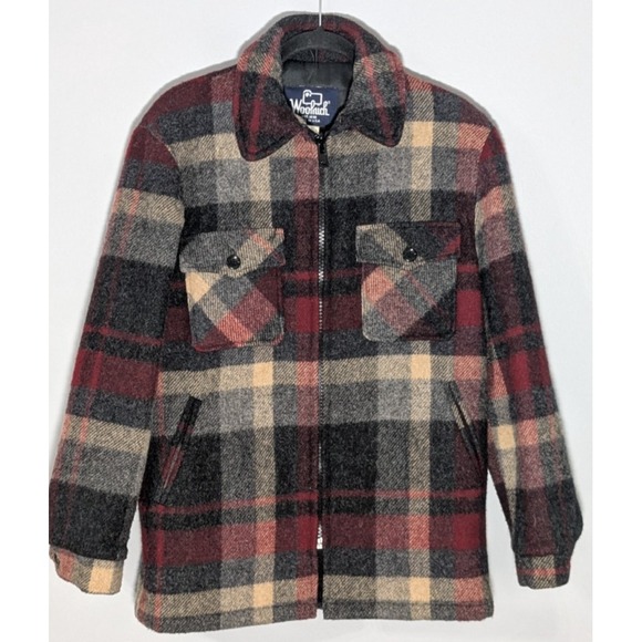 Woolrich Other - Vintage (80s) Woolrich Plaid Wool Blend Coat Jacket 16056 Small Made USA Rugged